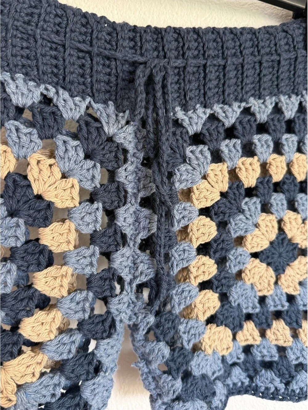 Cottagecore festival beach Crochet granny square shorts